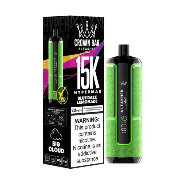 Al Fakher Hypermax 15000 Puffs Crown Bar 6mg Disposable Vape