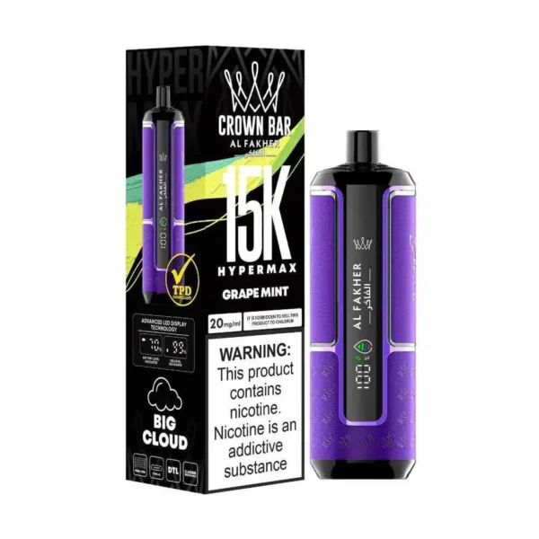 Al Fakher Hypermax 15000 Puffs Crown Bar 6mg Disposable Vape