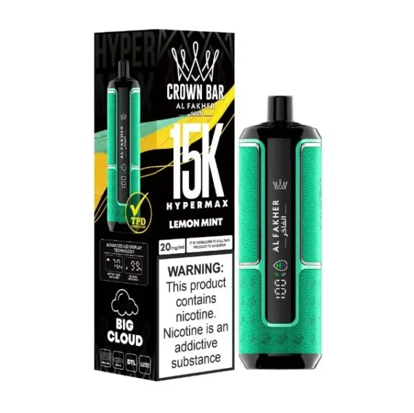 Al Fakher Hypermax 15000 Puffs Crown Bar 6mg Disposable Vape