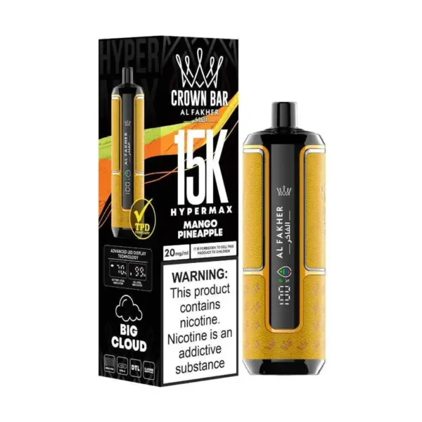 Al Fakher Hypermax 15000 Puffs Crown Bar 6mg Disposable Vape