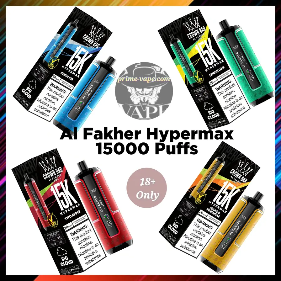 Al Fakher Hypermax 15000 Puffs Crown Bar Dubai | Prime-Vape