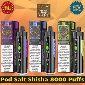 Pod Salt Shisha 8000 Puffs DTL 3mg Disposable Vape - Dubai