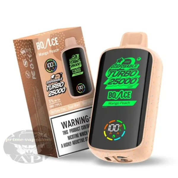 Bounce Turbo 25000 Puffs 50mg Mango Peach Disposable Pod | Prime-Vape