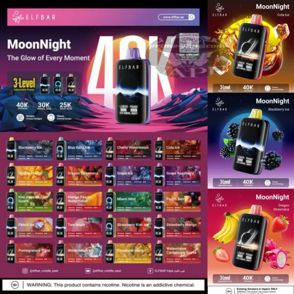 Elf Bar Moon Night 40000 Puffs Disposable Vape in Dubai UAE