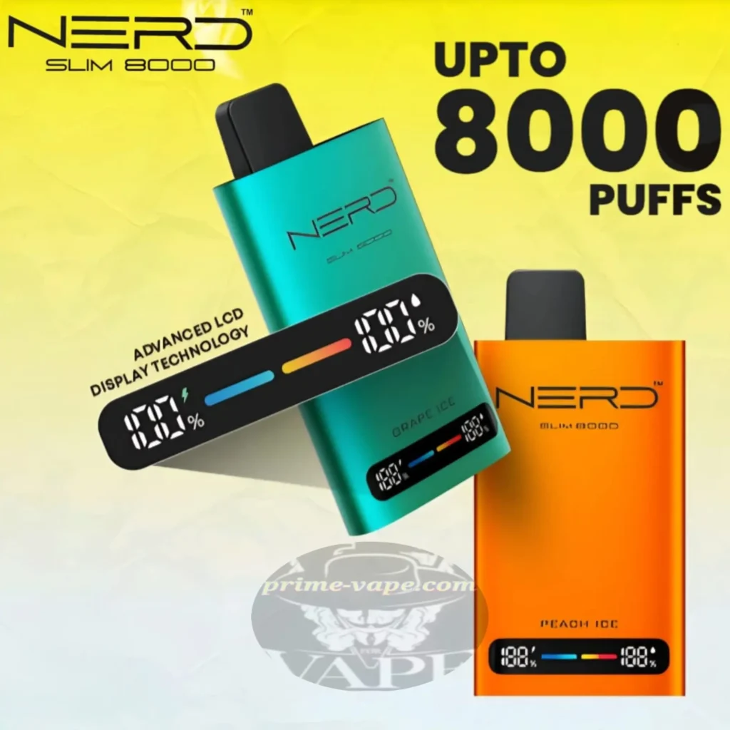 Nerd Slim 8000 Puffs Disposable Vape 20mg in Dubai UAE