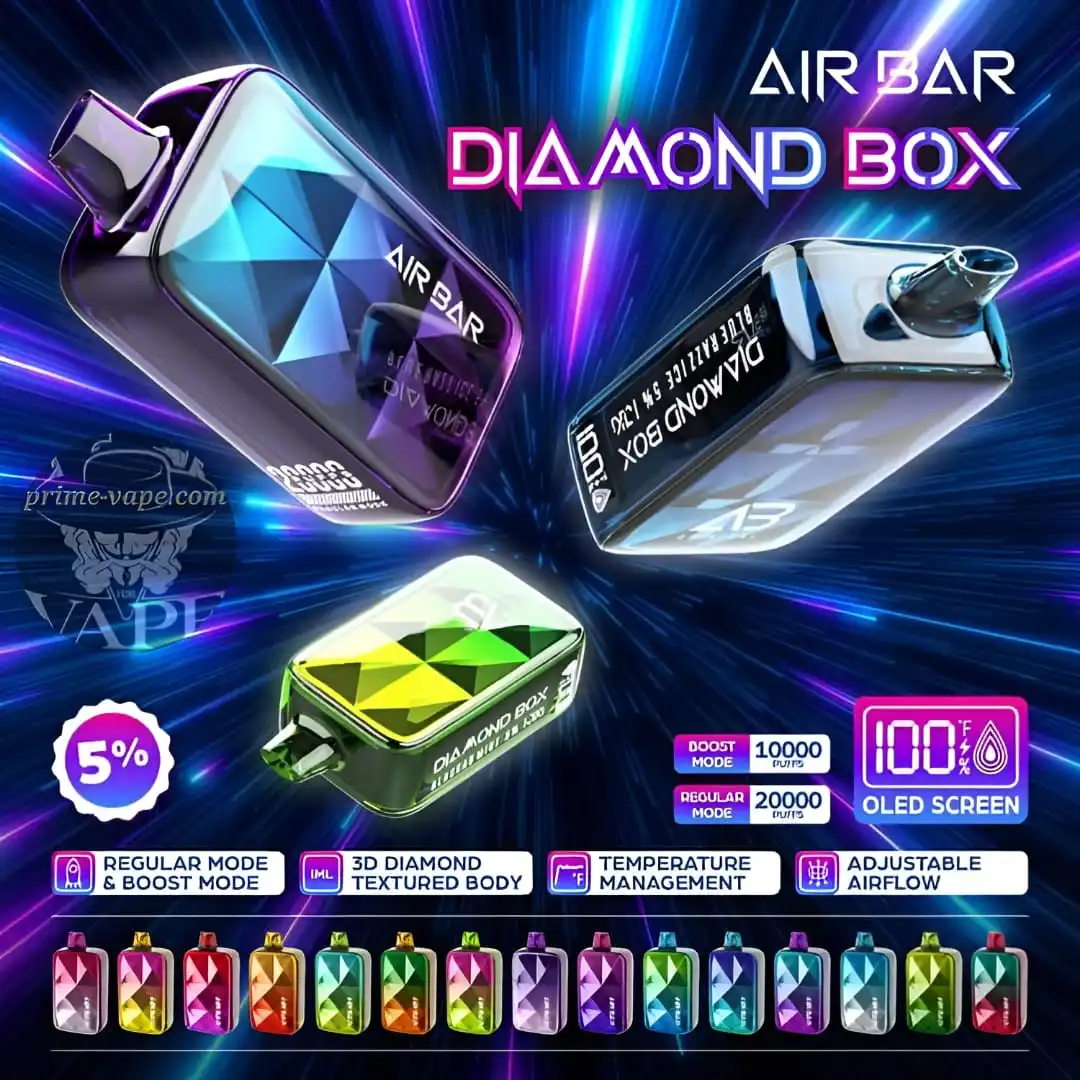 Air Bar 20000 Puffs Diamond Box Authentic Vape Kit - Dubai UAE