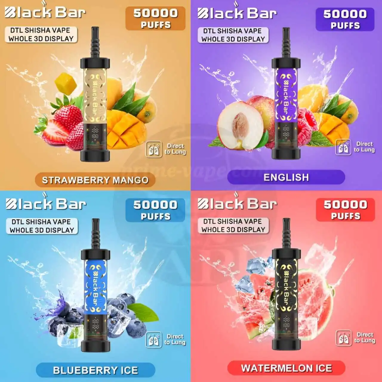 Black Bar 50000 Puffs DTL Shisha Disposable Vape - Dubai UAE