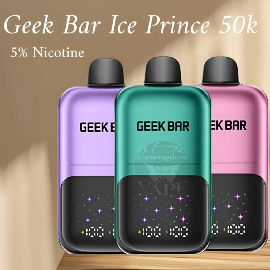 Geek Bar 50000 Puffs Ice Prince 50k Vape Kit 5% - Dubai UAE