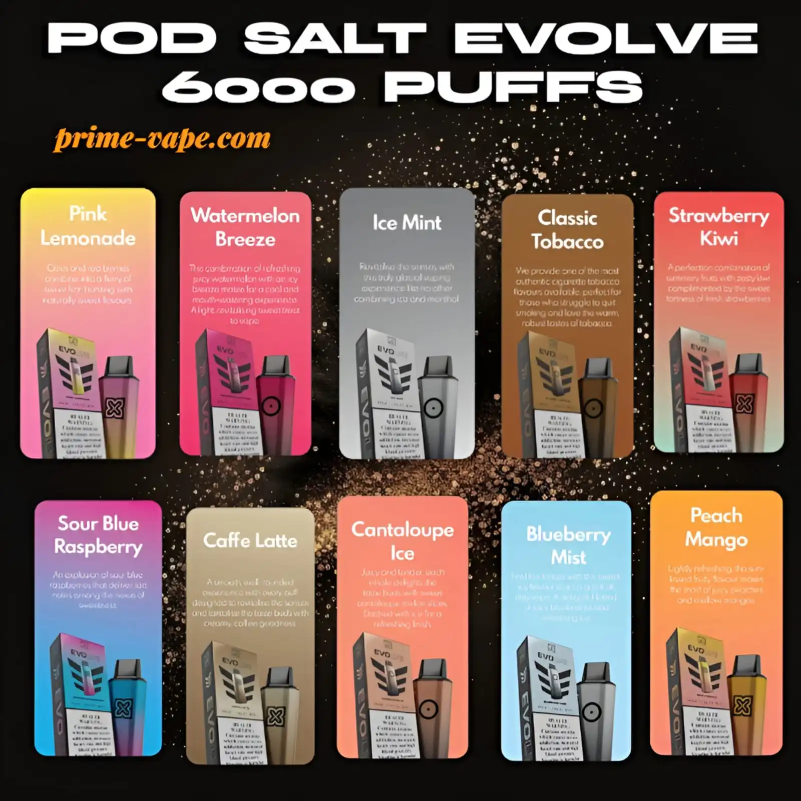 Pod Salt Evolve 6000 Puffs Blissful 20MG Vape Kit - Dubai UAE