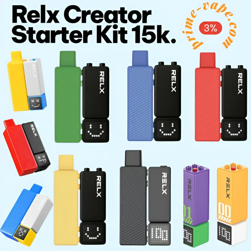 Relx Creator Starter Kit 15000 Puffs Unique Vape Device – Dubai UAE