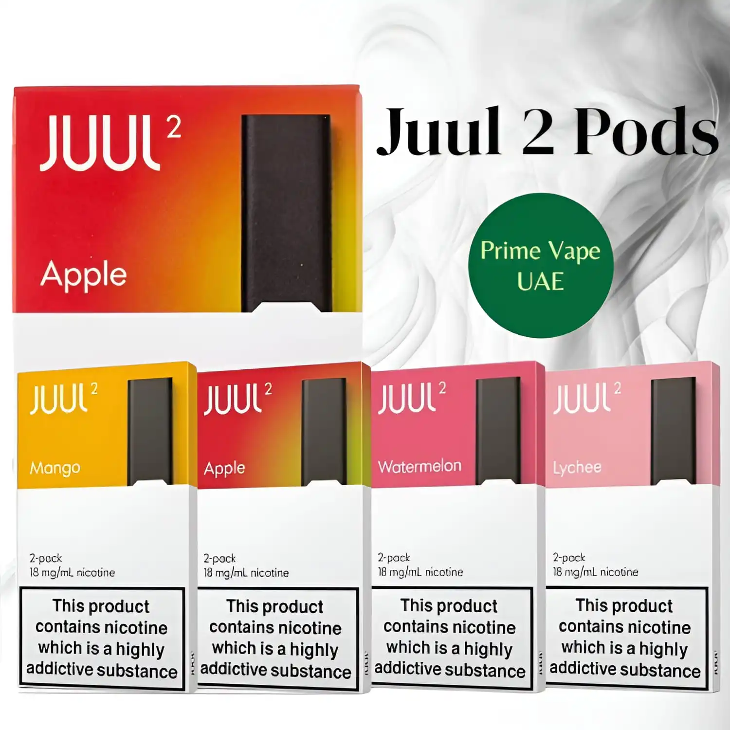 Juul 2 Pods Apple Flavor | 18mg Salt Nicotine - Dubai UAE