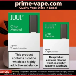 Juul 2 Pods Crisp Menthol Flavor 18mg Nicotine - Dubai UAE