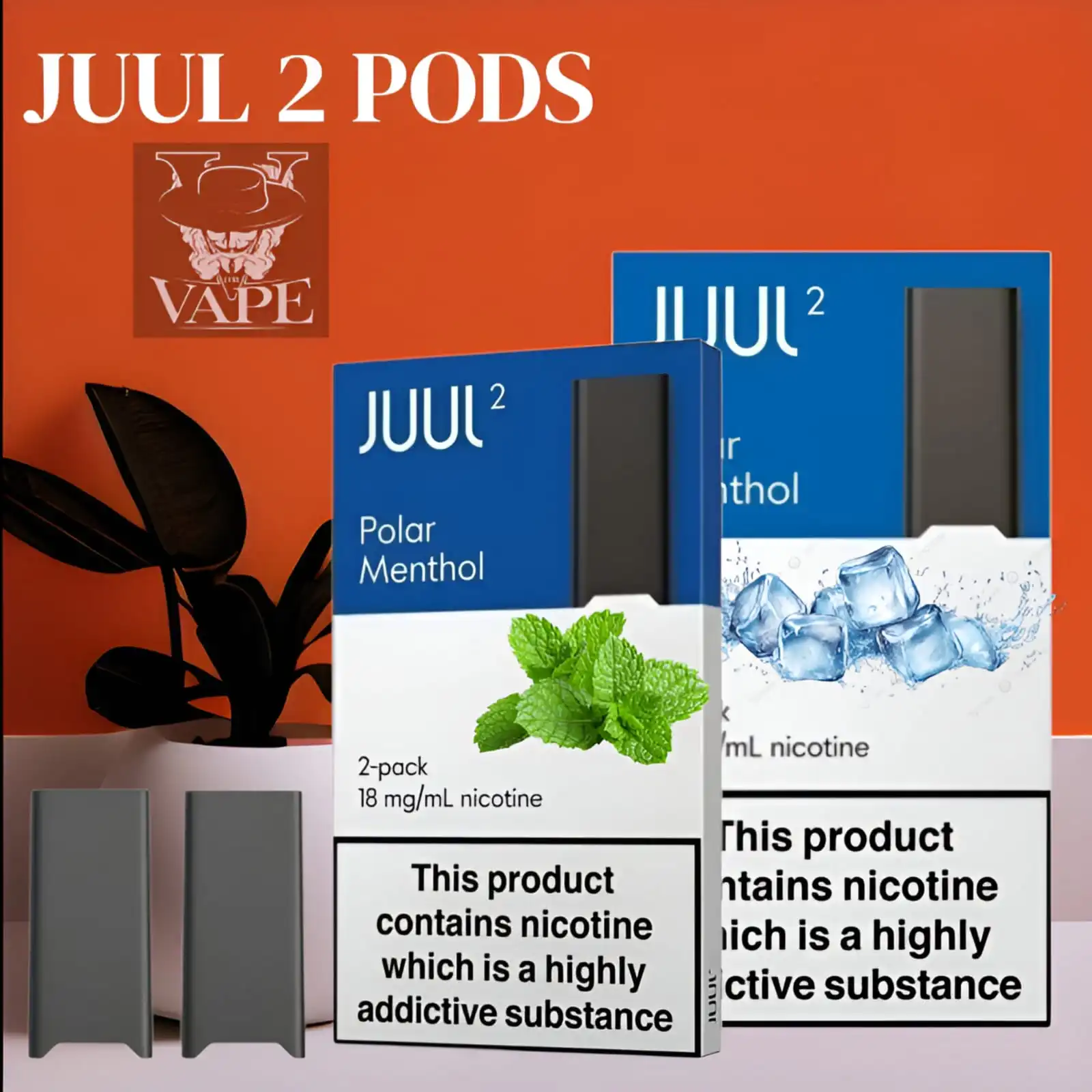 Juul 2 Pods Polar Menthol Flavor 1.8% Nicotine - Prime Vape UAE