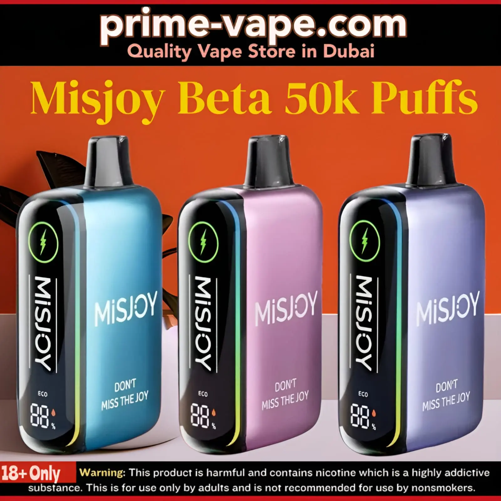 Misjoy Beta 50000 Puffs Disposable Vape 50k 50mg - Dubai UAE