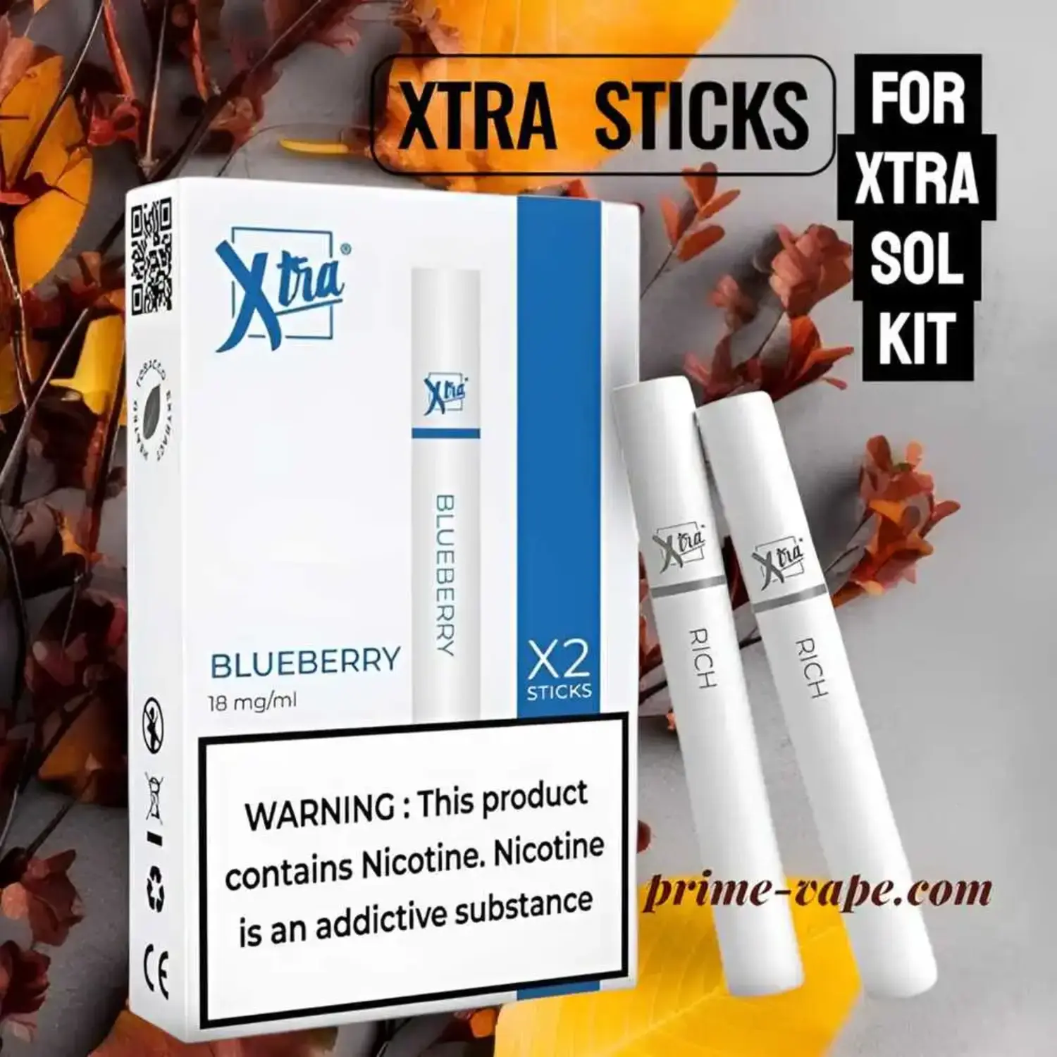 Xtra Sticks Flavor Extract 18MG Nicotine for Xtra SOL Kit - UAE