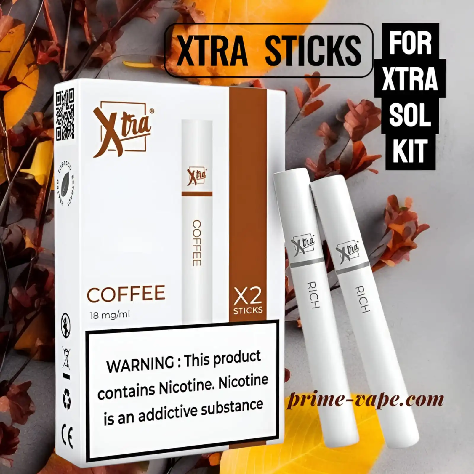 Xtra Sticks Flavor Extract 18MG Nicotine for Xtra SOL Kit - UAE