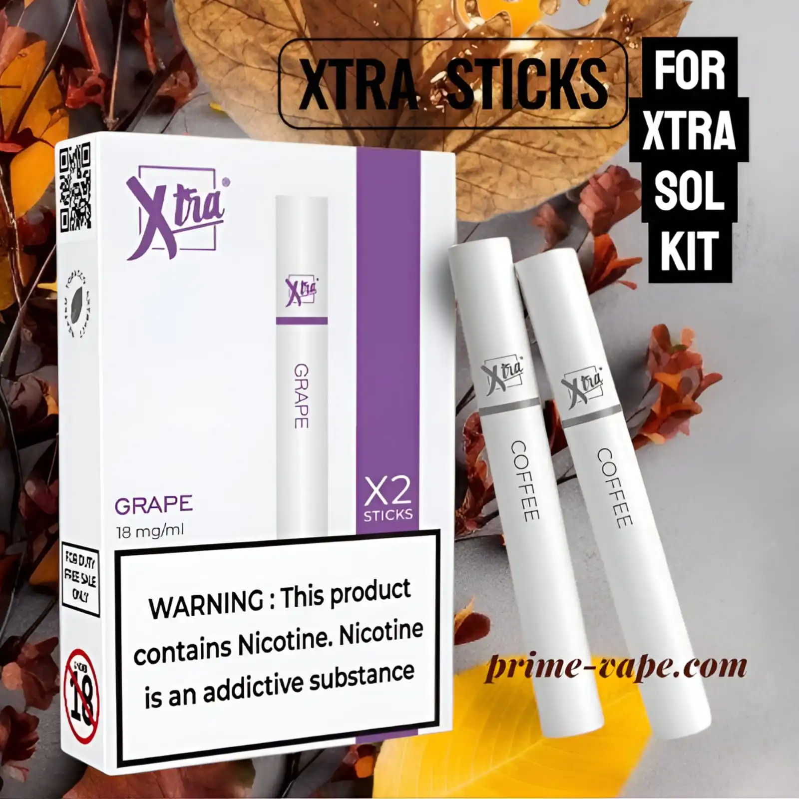 Xtra Sticks Flavor Extract 18MG Nicotine for Xtra SOL Kit - UAE