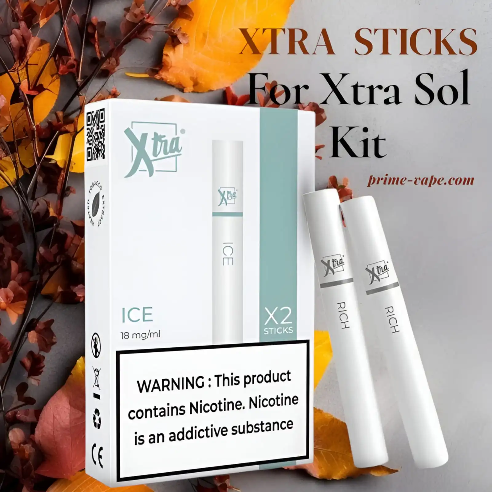 Xtra Sticks Flavor Extract 18MG Nicotine for Xtra SOL Kit - UAE