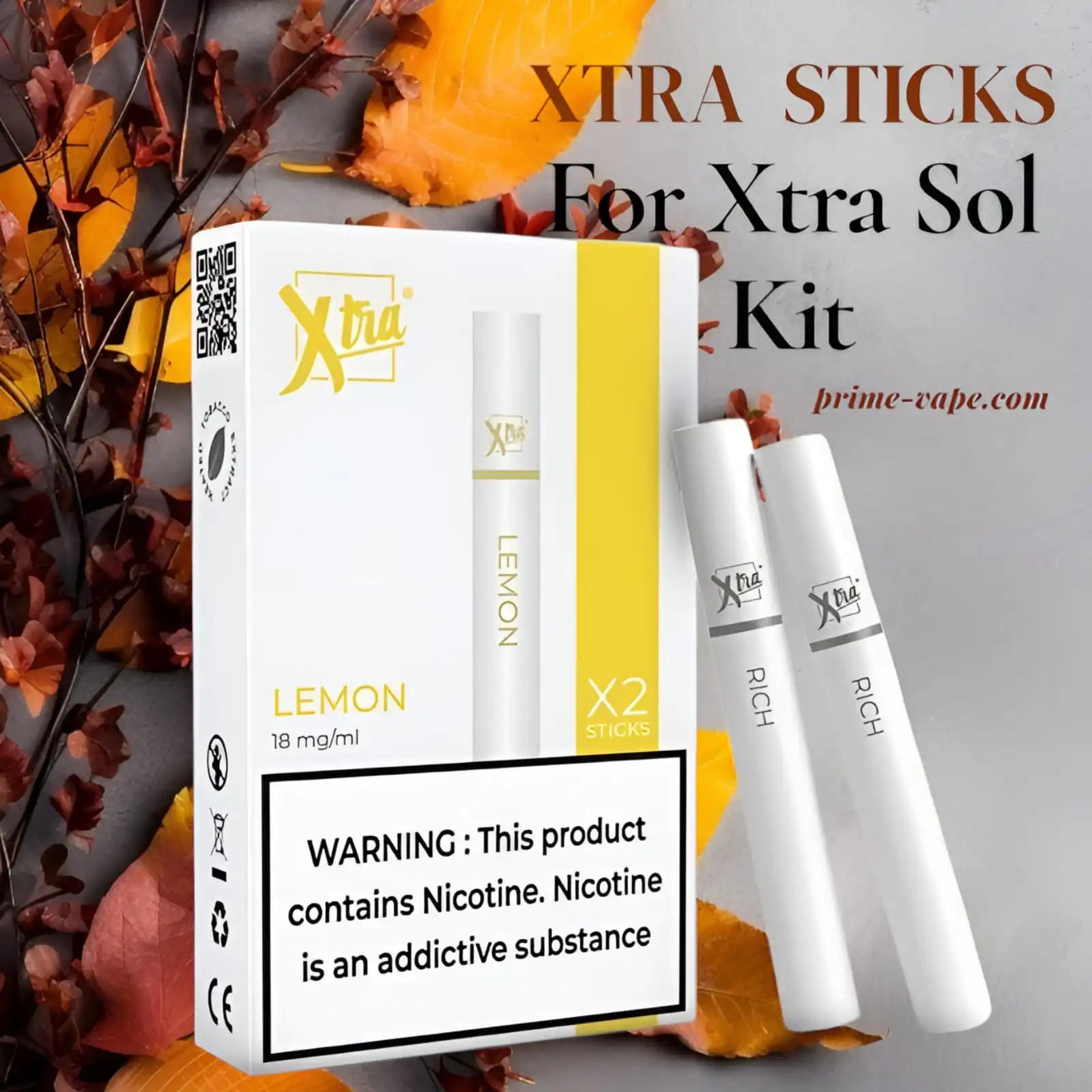 Xtra Sticks Flavor Extract 18MG Nicotine for Xtra SOL Kit - UAE