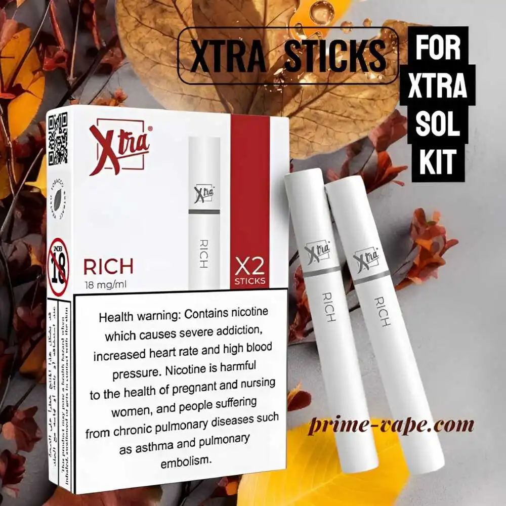 Xtra Sticks Flavor Extract 18MG Nicotine for Xtra SOL Kit - UAE