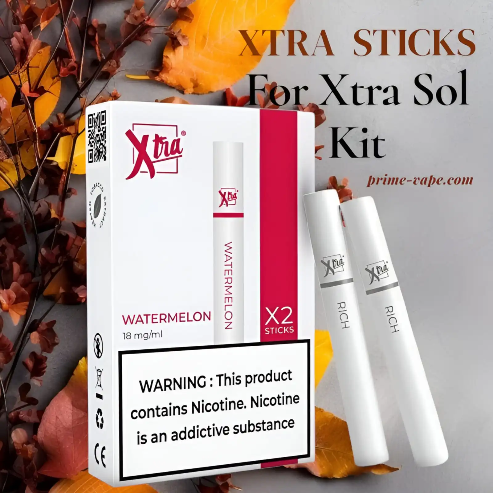 Xtra Sticks Flavor Extract 18MG Nicotine for Xtra SOL Kit - UAE