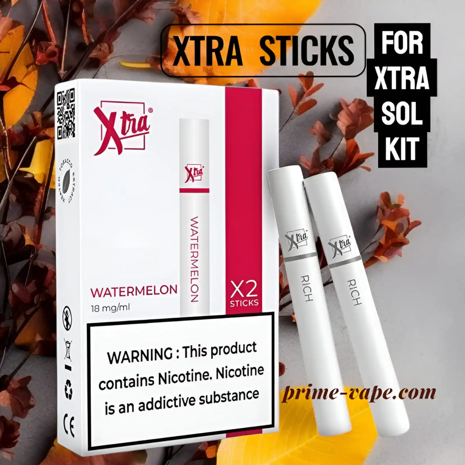 Xtra Sticks Flavor Extract 18MG Nicotine for Xtra SOL Kit - UAE
