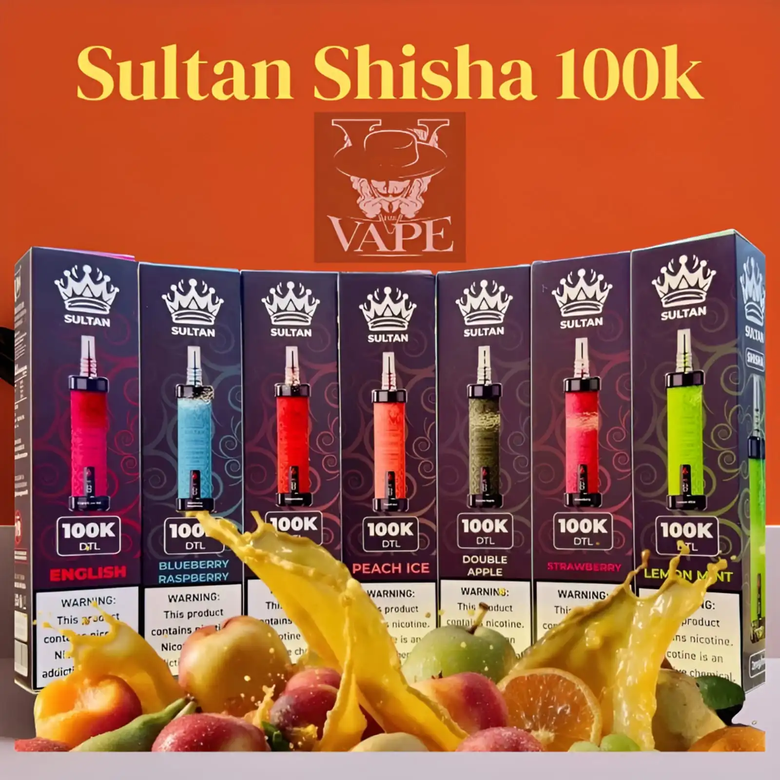 Xtra Sultan 100k Puffs DTL Shisha 2MG Disposable Vape in Dubai UAE