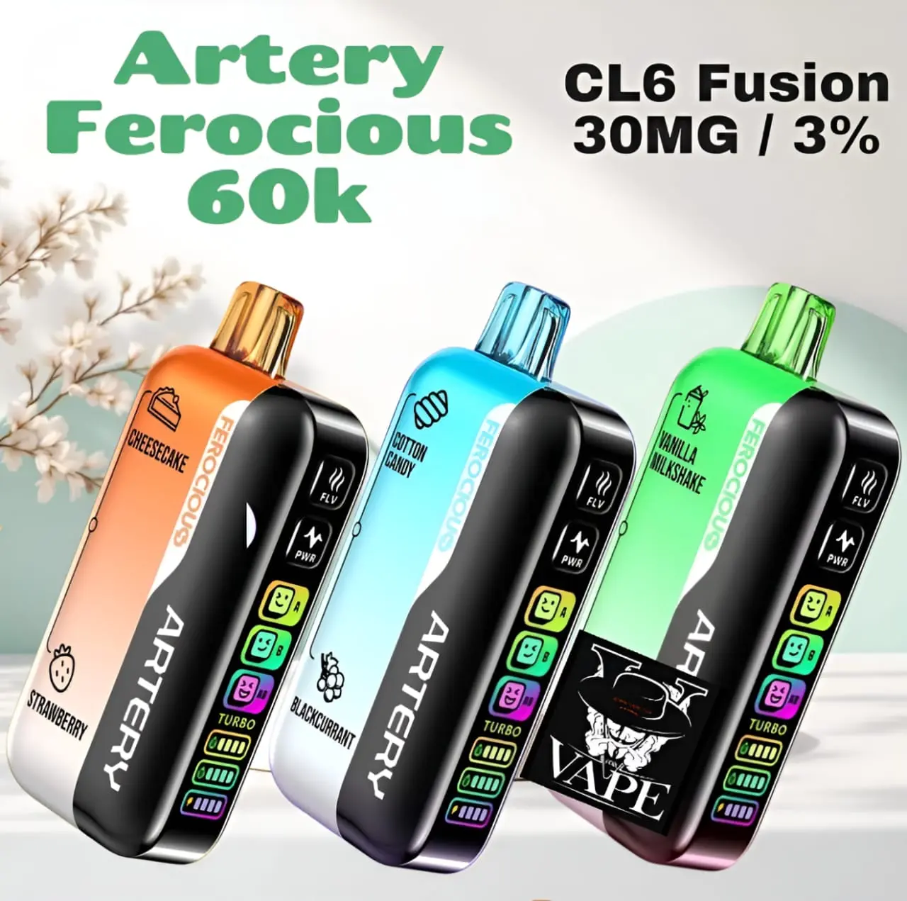 Artery Ferocious CL6 60000 Puffs Vape Kit | Best 60k 3% Nicotine - Dubai UAE