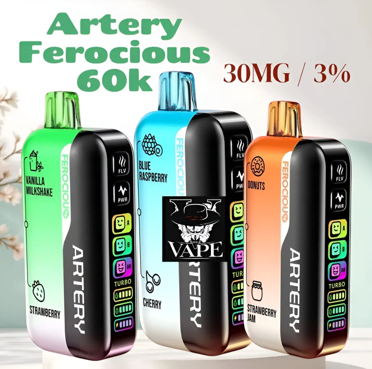 Artery Ferocious CL6 60000 Puffs Vape Kit | Best 60k 3% Nicotine - Dubai UAE