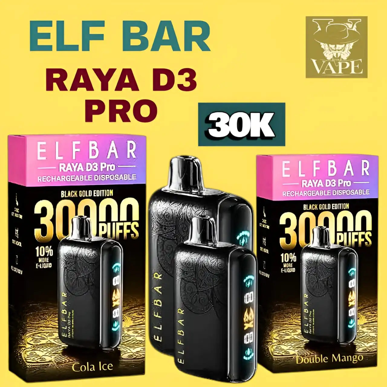 New Elf Bar Raya D3 Pro 30k Vape Kit | Elfbar 30000 Puffs - UAE