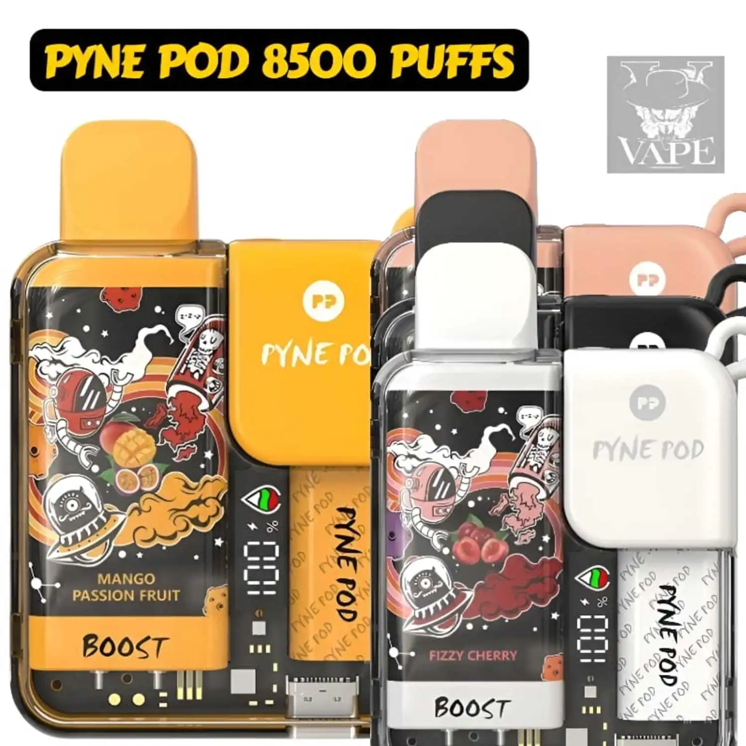 Pyne Pod Boost 8500 Puffs 5% Nicotine Vape Kit 50 MG - Dubai UAE