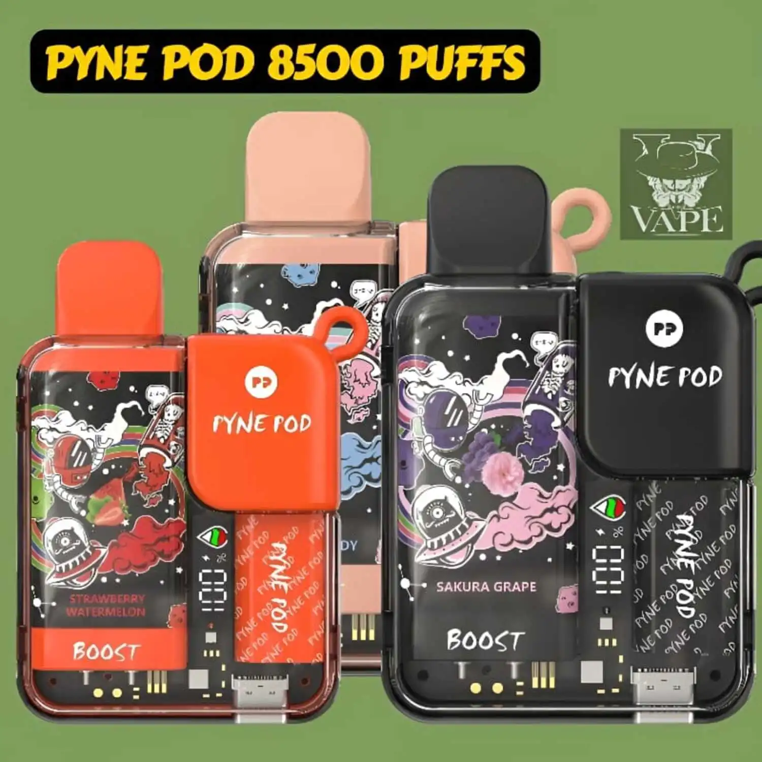 Pyne Pod Boost 8500 Puffs 5% Nicotine Vape Kit 50 MG - Dubai UAE