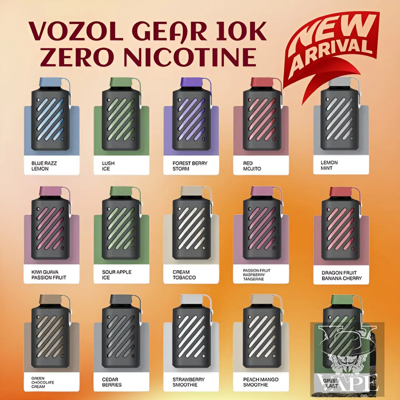 Vozol Gear Zero Nicotine 10000 Puffs Disposable Vape – UAE