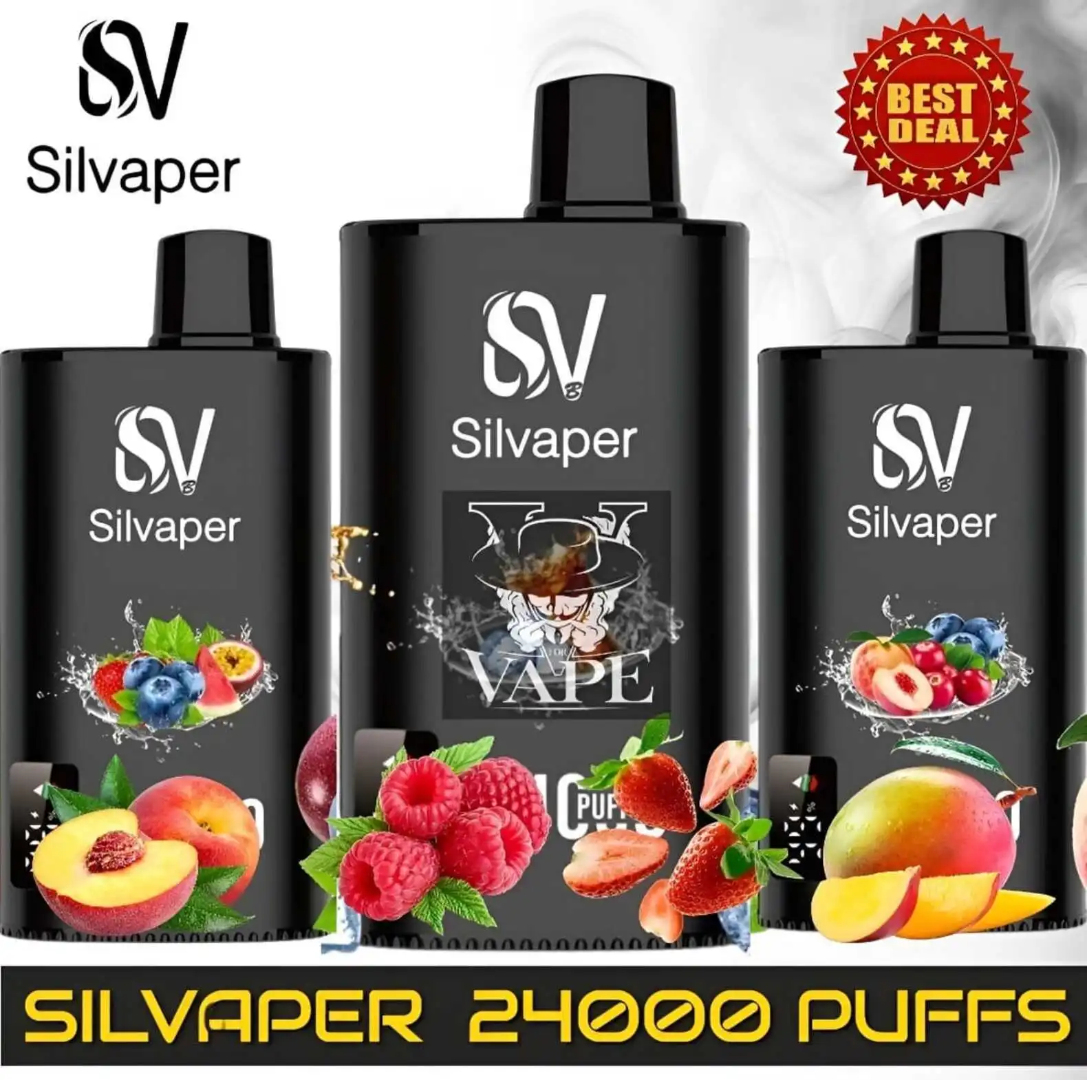 Silvaper 24000 Puffs Vape Kit 24k 20MG Disposable Pod - Dubai