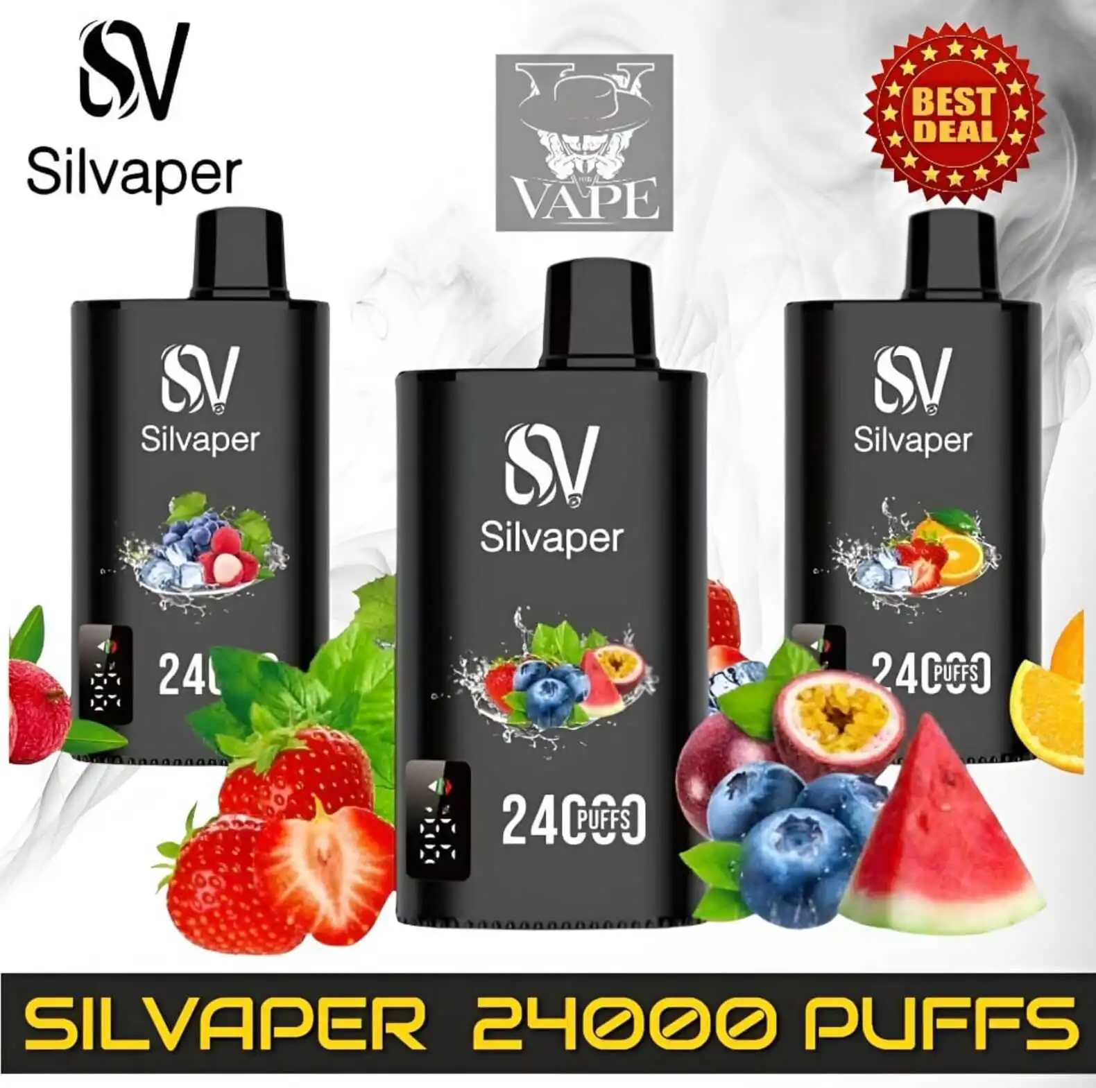 Silvaper 24000 Puffs Vape Kit 24k 20MG Disposable Pod - Dubai