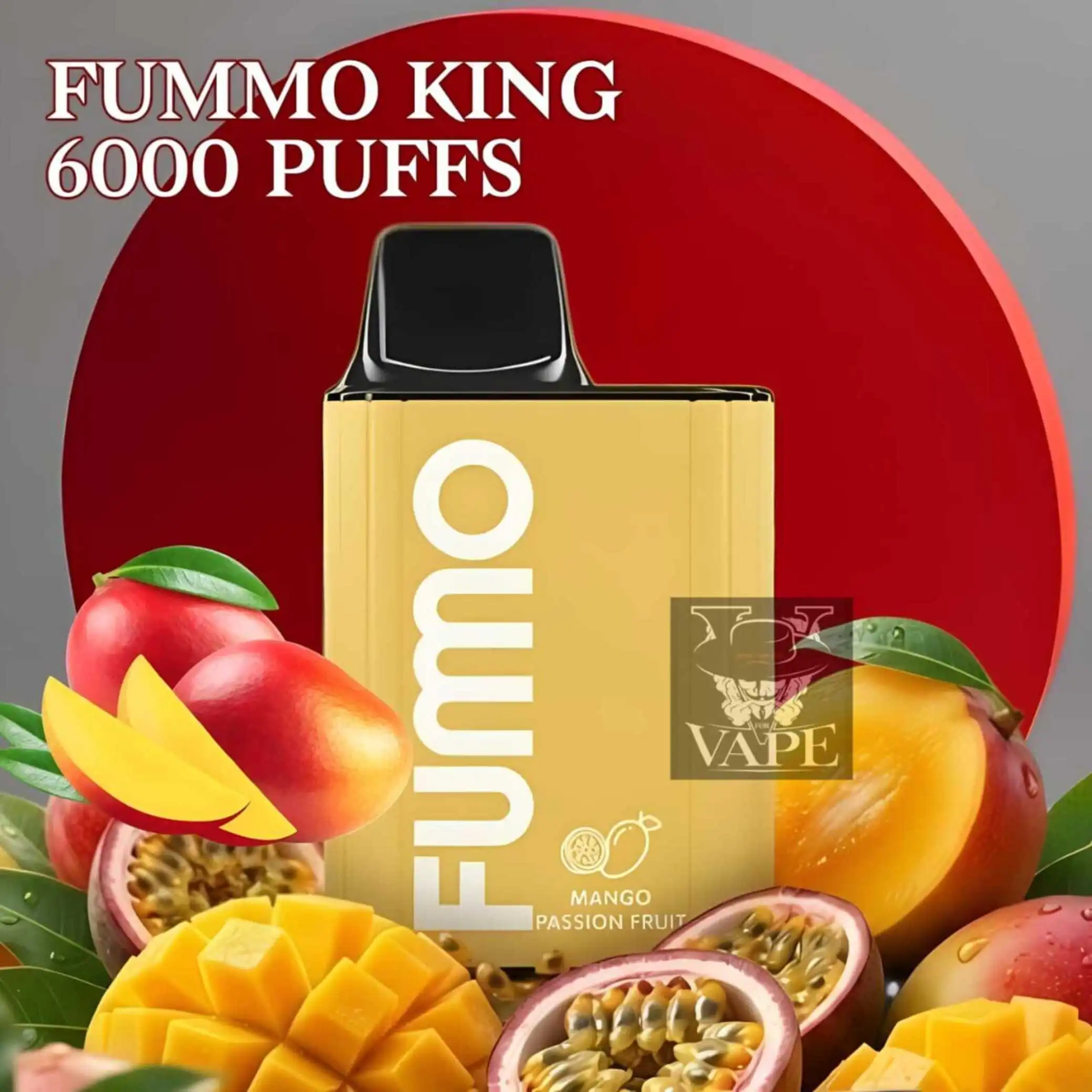 Fumo King Mango Passion Fruit 6000 Puffs Disposable Vape - Dubai UAE