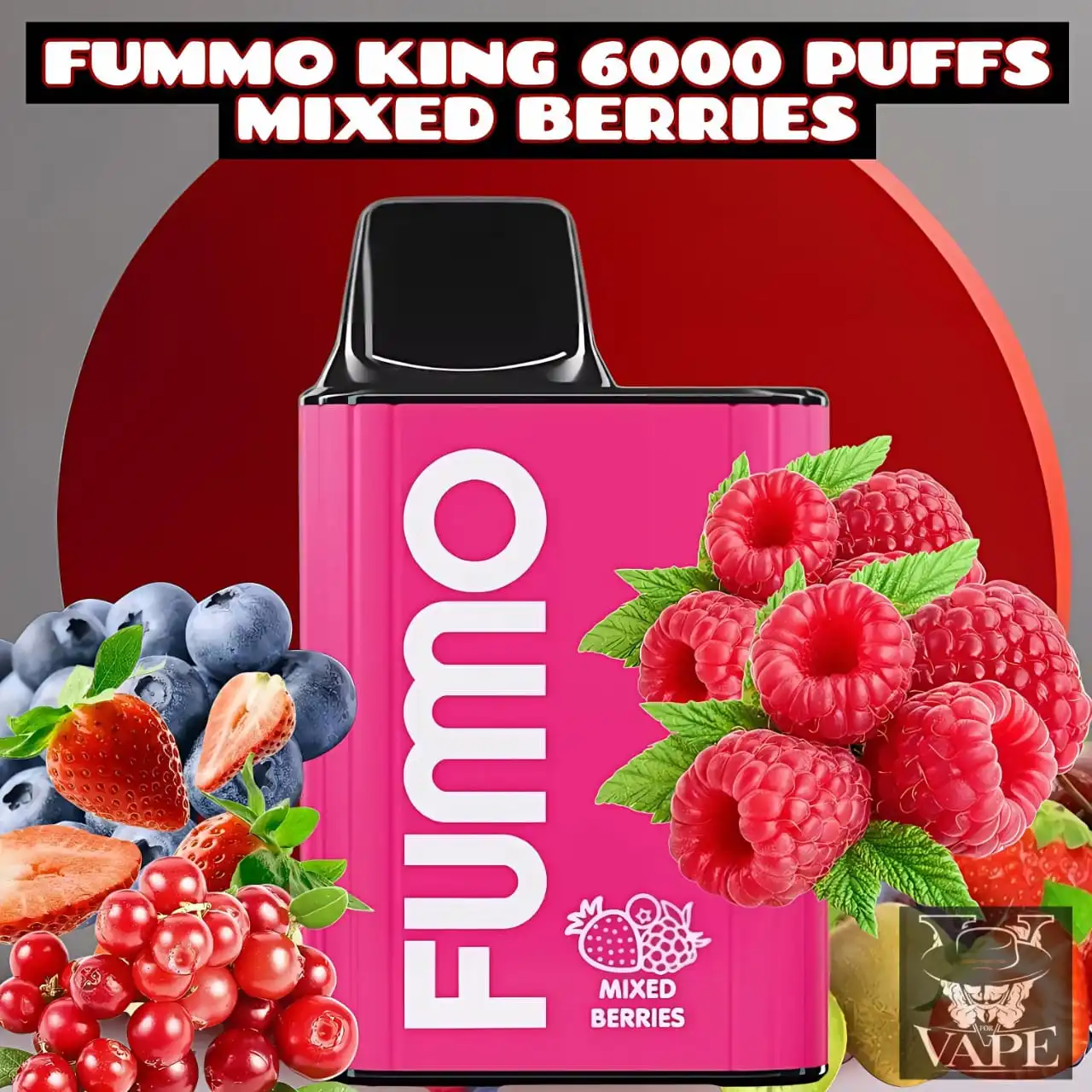 Fumo King Mixed Berries 6000 Puffs Fummo Disposable Vape in Dubai UAE