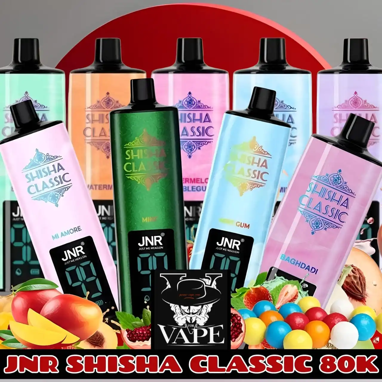 JNR Shisha CLassic 80k Puffs DTL Disposable Vape - 80000 Puffs