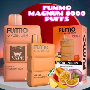 Fummo Magnum Mango Passion Fruit 8000 Puffs Disposable Vape 20mg Dubai UAE