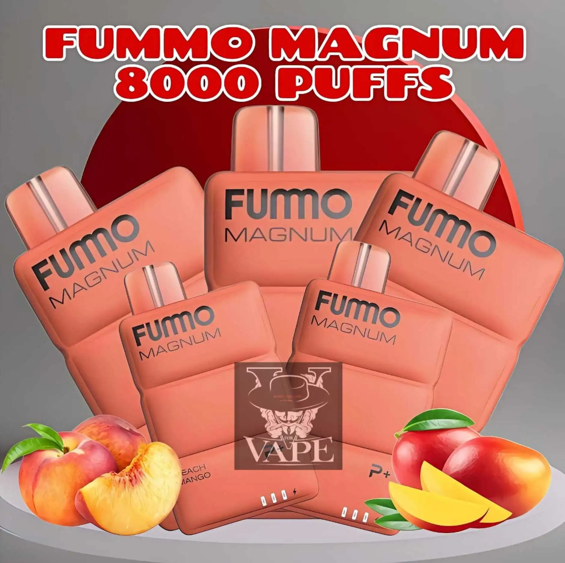 Fummo Magnum Peach Mango 8000 Puffs Disposable Vape in Dubai UAE