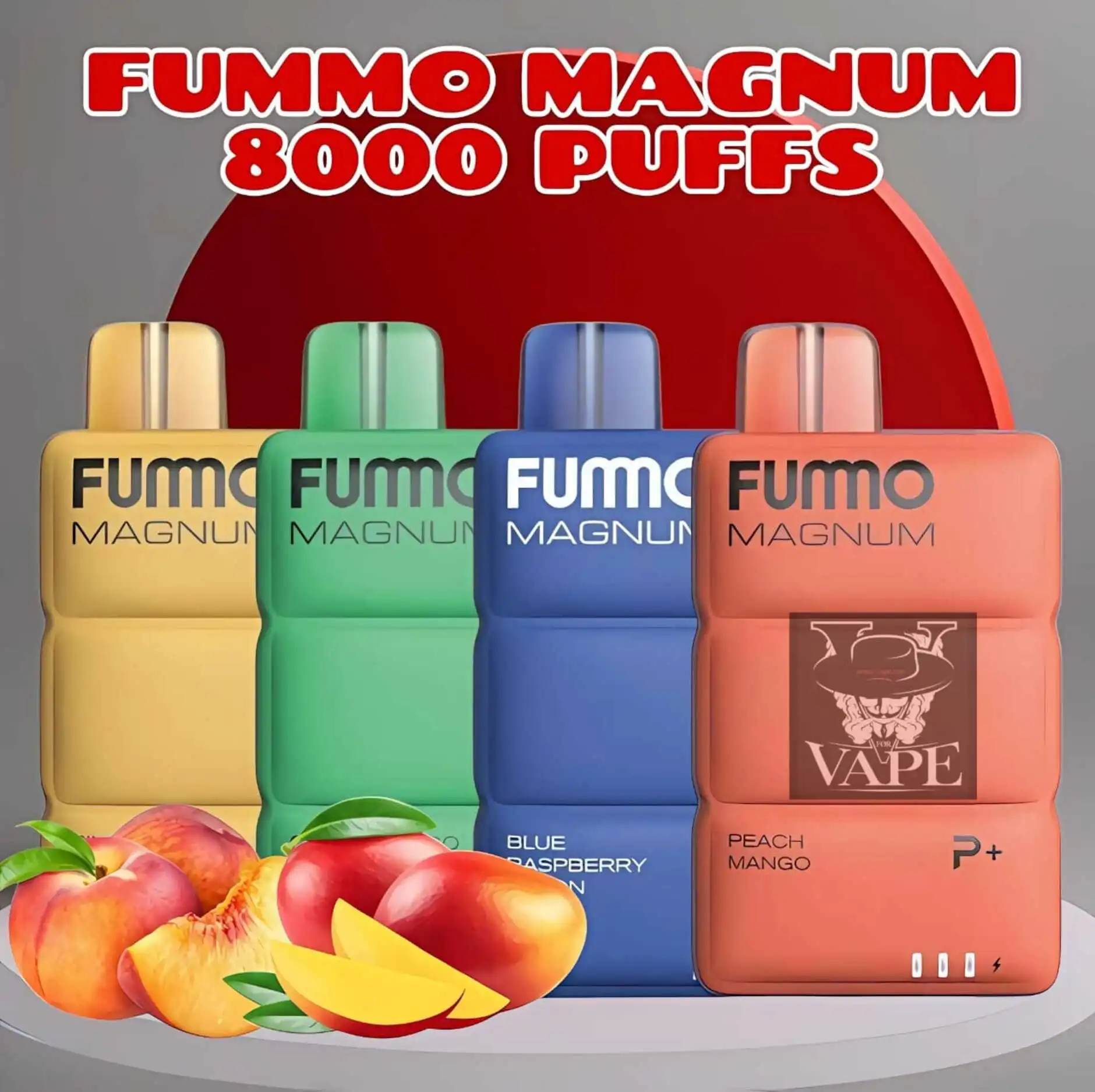 Fummo Magnum Peach Mango 8000 Puffs Disposable Vape in Dubai UAE