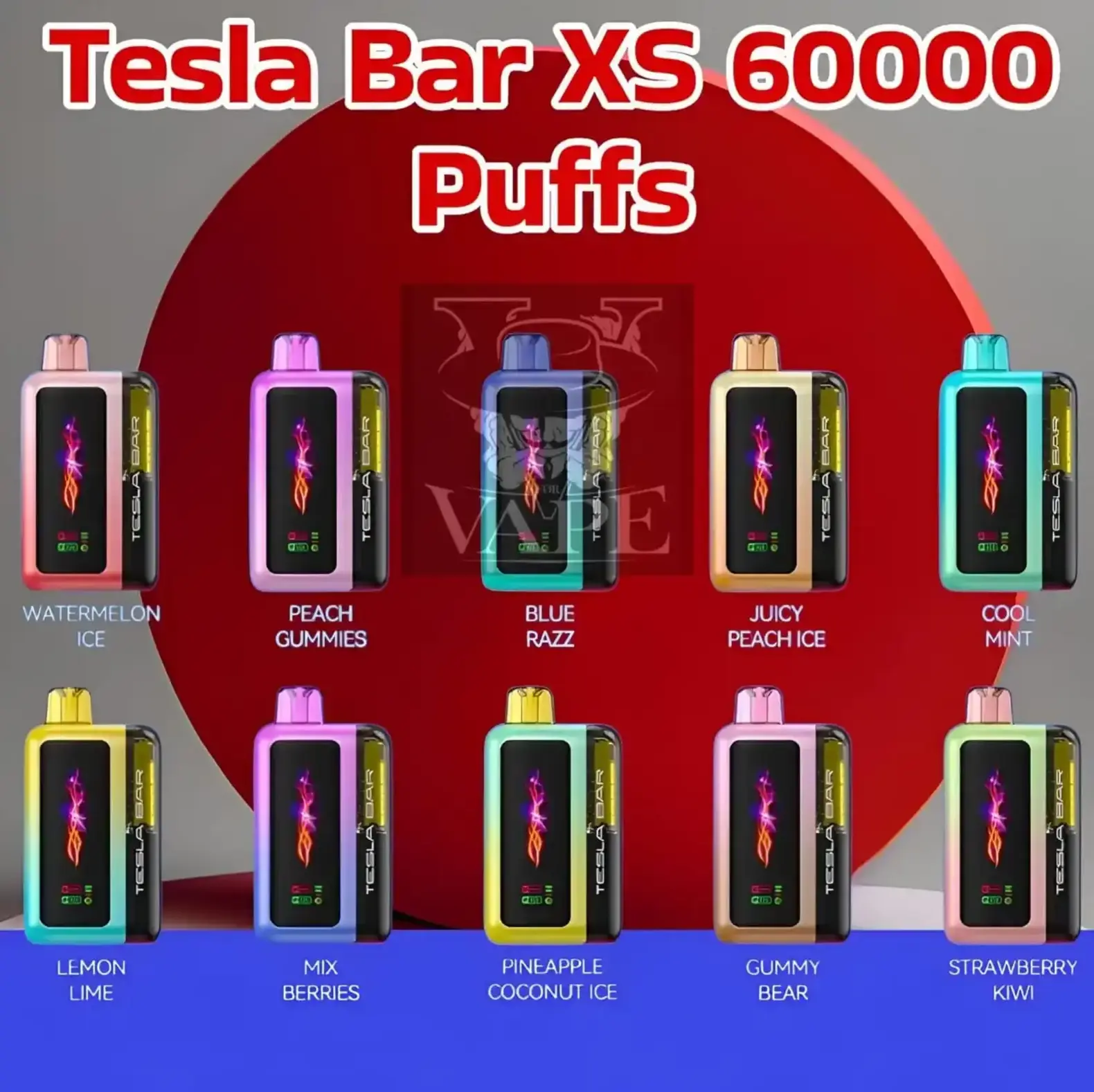 Tesla Bar XS 60000 Puffs Disposable Vape 50MG 60k in Dubai UAE
