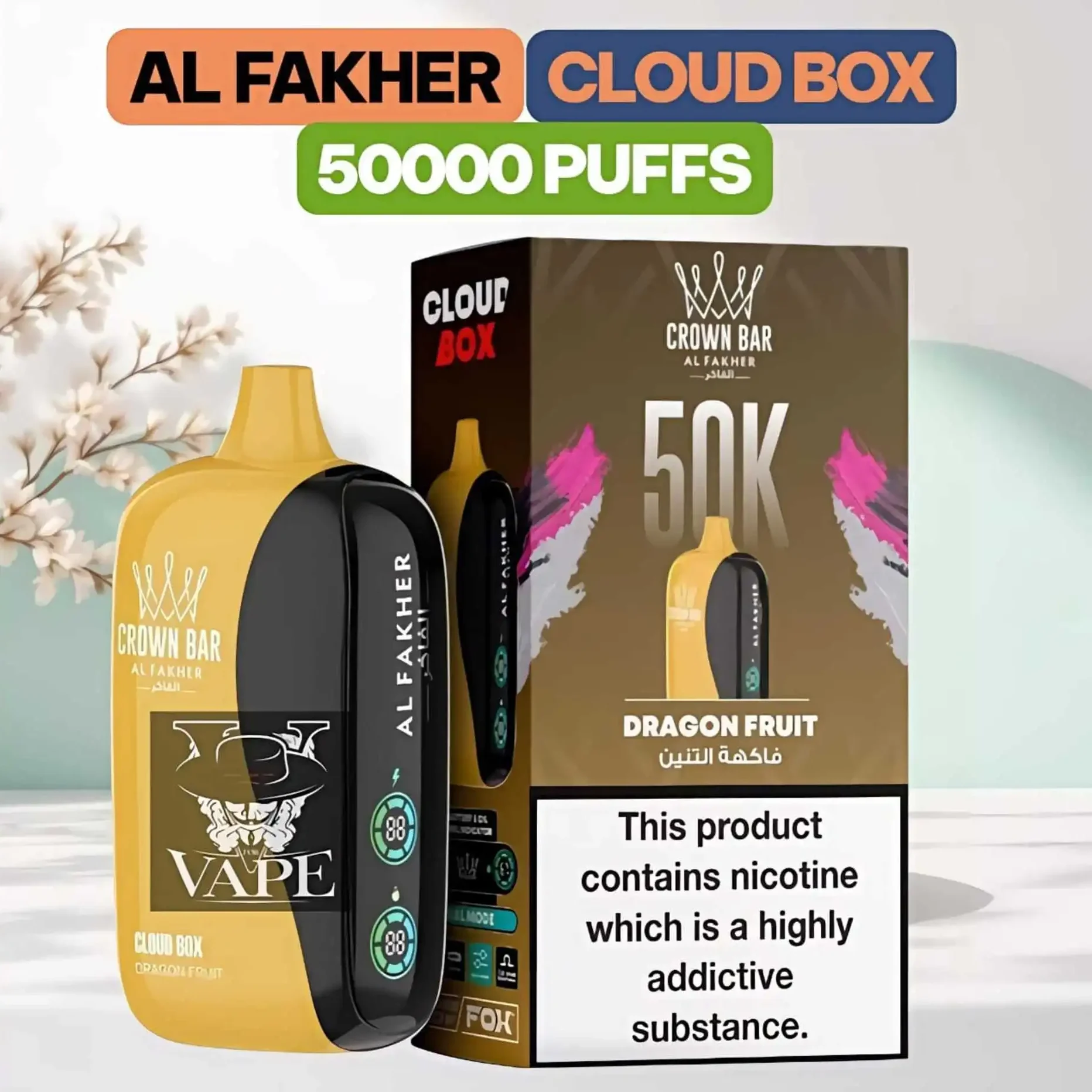 Al Fakher 50000 Puffs Cloud Box Crown Bar DTL Disposable Vape
