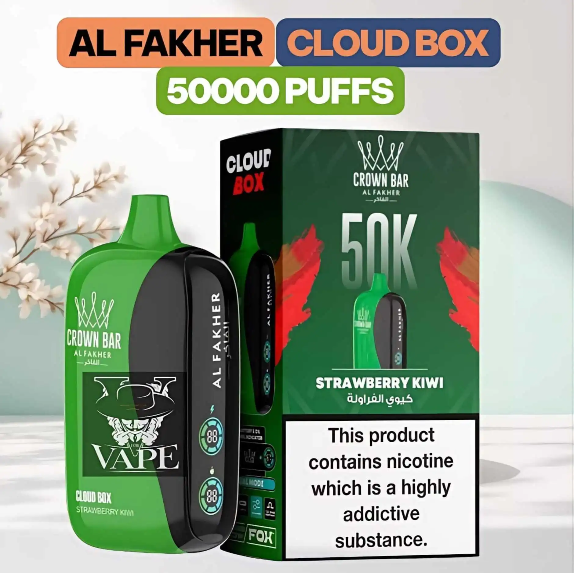 Al Fakher 50000 Puffs Cloud Box Crown Bar DTL Disposable Vape