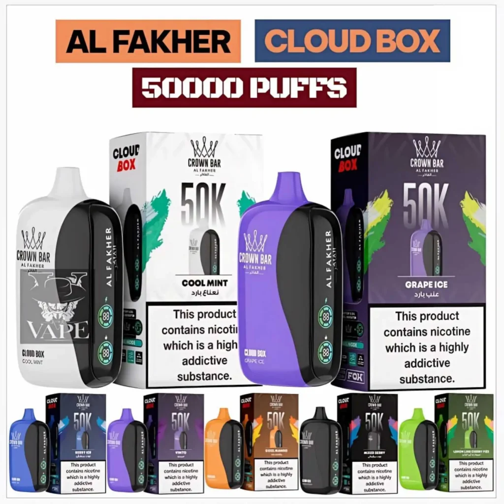Al Fakher Cloud Box 50k Crown Bar Disposable Vape - UAE