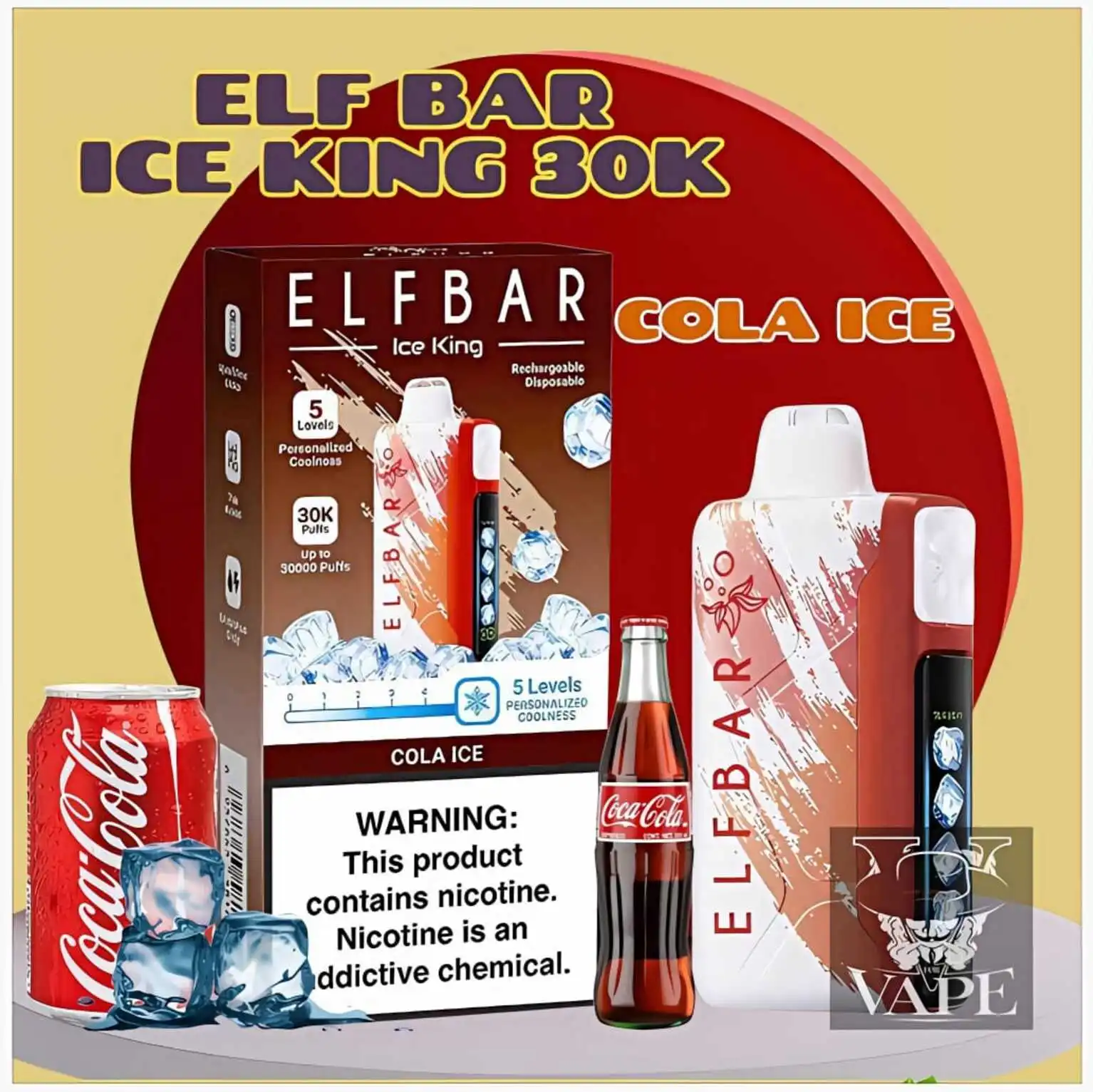 Elf Bar Ice King Cola Ice 30000 Puffs Disposable Vape - Dubai