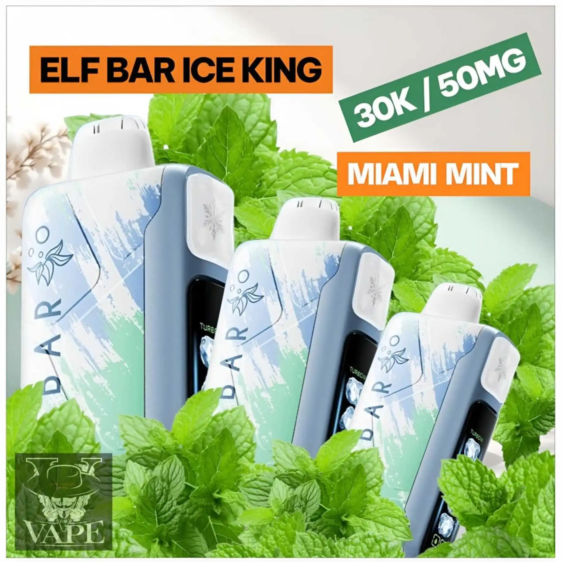 Elf Bar Ice King Miami Mint 30000 Puffs Disposable Vape - Dubai UAE